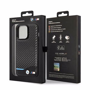 Ümbris BMW BMHCP14L22NBCK iPhone 14 Pro 6.1 "must / must Leather Carbon
