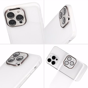 Protective Lens Ümbris jaoks Iphone 13 Pro valge clear
