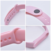 Silikoon strap jaoks XIAOMI Mi Band 5 / 6 / 7 roosa (06)