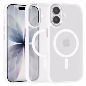Liavec Cloudy ümbris metallist kaamera raamiga Iphone 17 jaoks valge (kaamera juhtnupp)