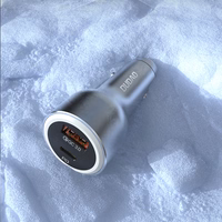 Dudao R4Ultra 120W Power Delivery kiirlaadija LED autolaadija USB-A USB-C - hall