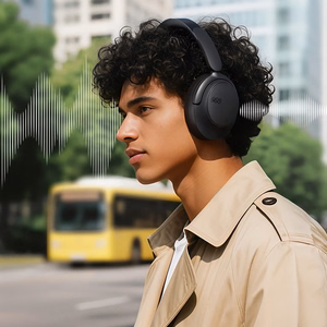 QCY H3S Беспроводные On-Ear Наушники с LDAC и ANC Шумоподавлением - Черный
