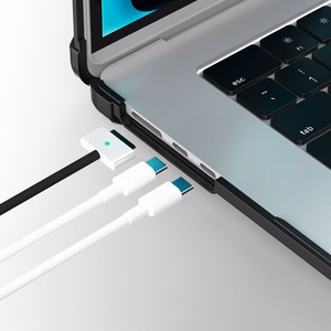 Tech-Protect SmartShell Pro ümbris jaoks MacBook Air 15" 2023-2025 M2 / M3 / M4 - läbipaistev and must
