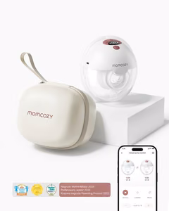 Momcozy M5 молокоотсос с управлением через приложение – одинарный комплект, красный