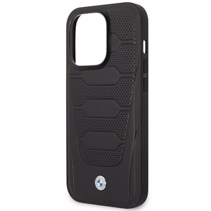Ümbris BMW BMHMP14L22RPSK iPhone 14 Pro 6.1" must/must Leather Seats Pattern MagSafe