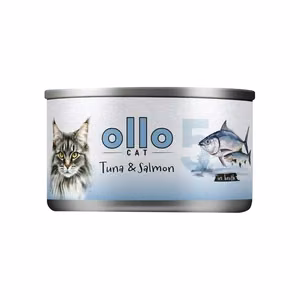 Ollo Cat No. 5 – wet cat food with tuna and salmon in broth, 70 g
