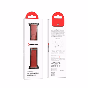 Strap to Apple Watch Forcell F-Design FA20 holes eco-friendly leather 38 / 40 / 41 mm red