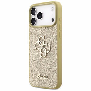 Guess Fixed Glitter Big 4G ümbris jaoks iPhone 17 Pro Max - kuldne