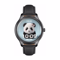 COLMI L28 nutikell (must silikoonist + must nahkrihm)