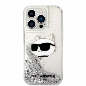 Karl Lagerfeld KLHCP14XLNHCS iPhone 14 Pro Max 6.7" hõbedane/hõbedane hardcase Glitter Choupette Head