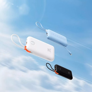 Veger K2 (W2068) 20000 mAh akupank 35W PD QC3.0 integreeritud USB-C ja Lightning kaablitega, must