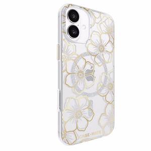 Case-Mate Floral Gems MagSafe ümbris seadmele iPhone 16 Plus, kuldne