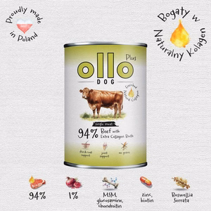 Ollo Plus Collagen Beef – märg koeratoit veiselihaga ja kollageeniga, 400 g