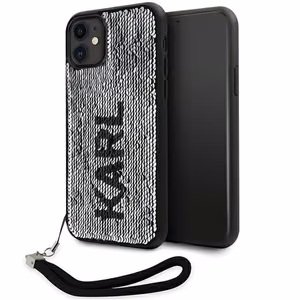 Karl Lagerfeld KLHCN61PSQRKS iPhone 11 / Xr 6.1" hõbedane/hõbedane hardcase Sequins Cord