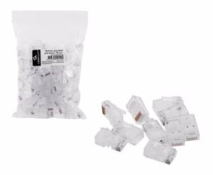 Cablexpert PLUG3UP6/100 juhtmeühendus läbipaistev