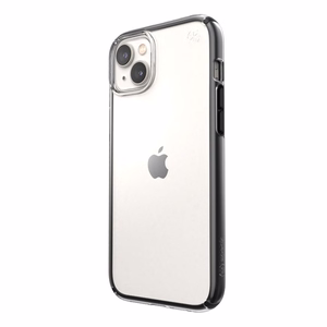 Speck Presidio Perfect-Clear with Impact Geometry ümbris seadmele iPhone 15 Plus / 14 Plus, Microban mikroobivastase kaitsega, Clear / Black värvikombinatsioon