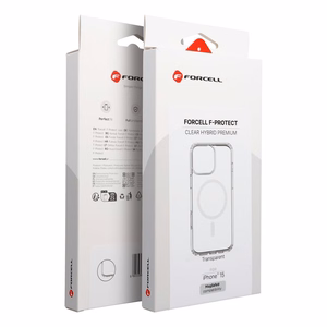 Ümbris jaoks iPhone 15 Forcell F-Protect läbipaistev Hybrid Premium ühilduv koos Magsafe läbipaistev