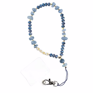 LOVE Phone lanyard, Phone pendant / cord length 44cm (22cm in the loop) / on hand - lite sinine