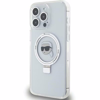 Karl Lagerfeld KLHMP15XHMRSKHH iPhone 15 Pro Max 6.7" valge/valge hardcase Ring Stand Karl Head MagSafe