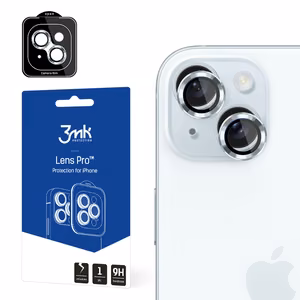 3mk Lens Protection Pro Camera Cover with sinine Frame jaoks iPhone 15
