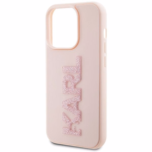 Karl Lagerfeld чехол для iPhone 15 Pro KLHCP15L3DMBKCP (3D Logo Glitter) розовый