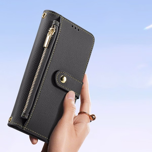 Dux Ducis Lawa iPhone 16e Leather Ümbris with Detachable Magnetic Wallet - Must