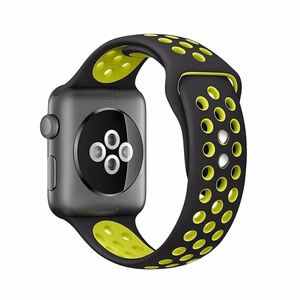 Crong Duo Sport rihm Apple Watch 38 / 40 / 41 / 42 mm kellale, must ja laimiroheline