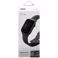 Rihm UNIQ Dante Pro jaoks Apple Watch 42/41/40mm roostevaba teras grafiit must