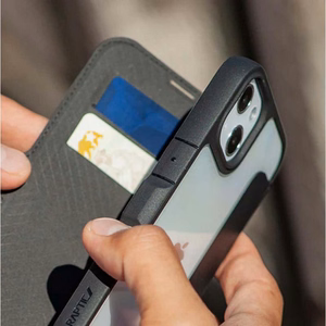Raptic X-Doria Urban Folio ümbris seadmele iPhone 14 Plus, klapiga, must
