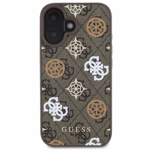 GUESS ümbris jaoks IPHONE 16 compatible with MagSafe GUHMP16SP4PWPW (PU Peony jaoks 4G Background) brown