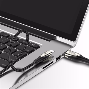 Joyroom Sharp Series S-M411 USB-A / Lightning 3A кабель 1.2m с индикатором зарядки - чёрный
