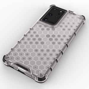 Honeycomb case бронированный чехол с гелевой рамкой для Samsung Galaxy S22 Ultra синий