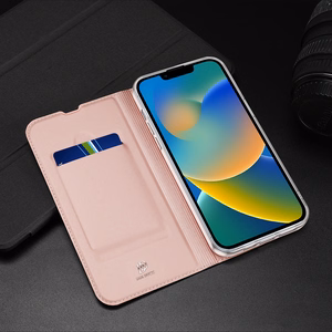 Dux Ducis Skin Pro Holster Flip Cover for iPhone 14 Plus gold