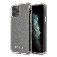 Guess GUHCN65PCGLSI iPhone 11 Pro Max hõbedane/hõbedane kõva ümbris Glitter
