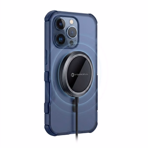 Case for iPhone 16 Forcell F-Protect BumperX Premium compatible with MagSafe navy blue
