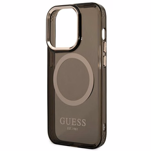 Guess GUHMP14XHTCMK iPhone 14 Pro Max 6.7" must/must hard ümbris kuldne Outline Translucent MagSafe