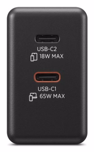 Lenovo Dual USB-C 65W GaN G0A6065BEU – kahe USB-C-pordiga GaN-laadija, 65 W