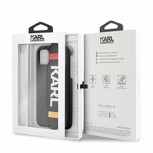 Karl Lagerfeld Strap Ümbris jaoks iPhone 11 Pro 5.8" - must