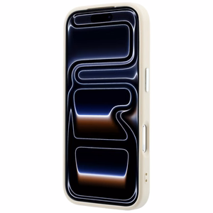 Guess Grained Triangle Logo MagSafe ümbris iPhone 18 Pro / 17 Pro – beež