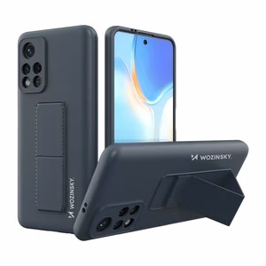 Wozinsky Kickstand Case silikoonist ümbris koos statiiviga Xiaomi Poco M4 Pro 5G tumesinine