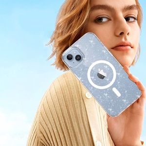 Tech-Protect FlexAir Hybrid MagSafe iPhone 13/14 Ümbris - Clear Glitter
