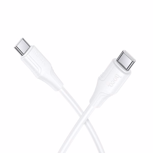 Силиконовый кабель USB C to USB C Hoco 3A 60W 1 м X124 белый