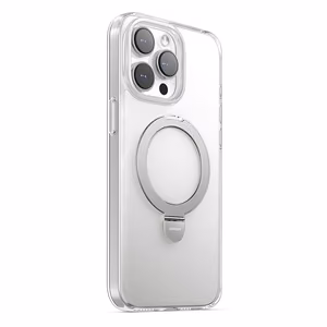 Magnetic protective phone case with holder Joyroom JR-BP004 for iPhone 15 Pro (transparent)