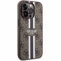Guess 4G Printed Stripes MagSafe ümbris jaoks iPhone 15 Pro - brown