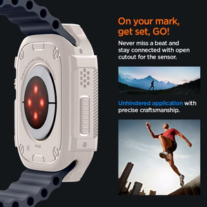 Spigen Rugged Armor Ümbris jaoks Apple Watch Ultra 1 / 2 (49mm) - Beige
