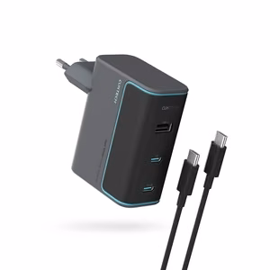 Cuktech CUKAD1003EUG GaN 100W Зарядное устройство 2 x USB-C 1 x USB-A с кабелем USB-C - серый