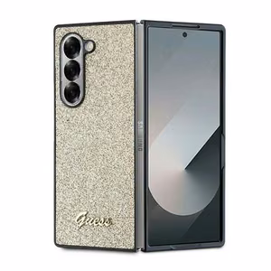 GUESS ümbris jaoks SAMSUNG Z Fold 6 GUHCZFD6HGGSHD (HC PU 4G Glitter Script) kuldne
