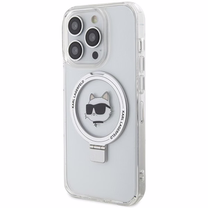 Karl Lagerfeld KLHMP15LHMRSCHH iPhone 15 Pro 6.1" белый/белый жёсткий чехол Ring Stand Choupette Head MagSafe