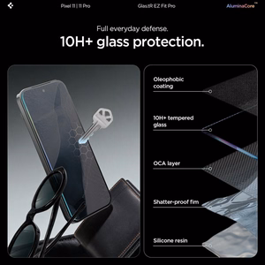 Spigen Glas.tR EZ Fit Pro AC 2-Pack karastatud kaitseklaaside komplekt Google Pixel 11 / 11 Pro telefonidele (2 tk)