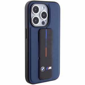 BMW M Grip Stand Bicolor ümbris jaoks iPhone 15 Pro - tumesinine